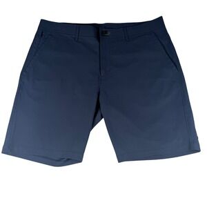 PUBLIC REC Mens Navy Blue Polyester Shorts Size 36 Athletic Casual Golf Preppy
